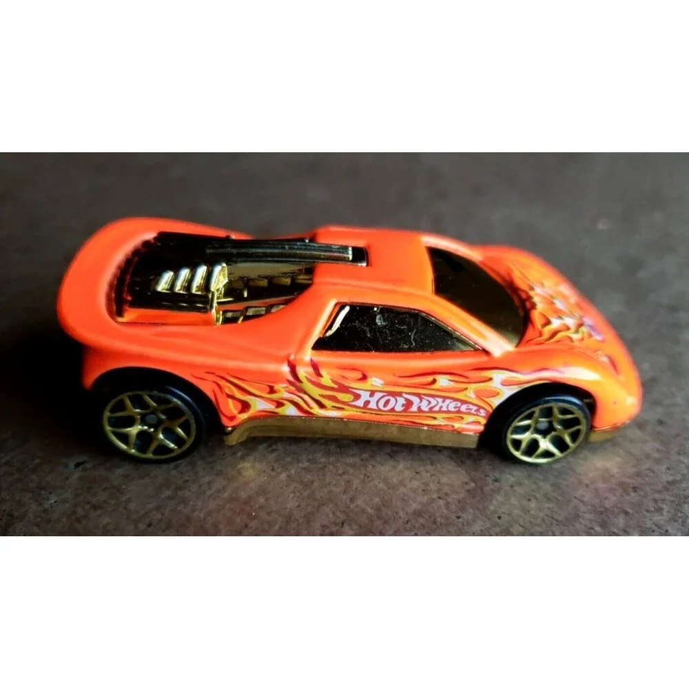 2003 How Wheels Track Aces SPEED BLASTER 10/10 Fluorescent Orange Gold Y5 LOOSE